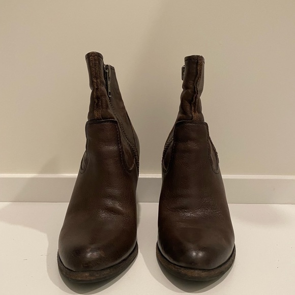 Frye Brown Leather Ankle Boots - Picture 2 of 8